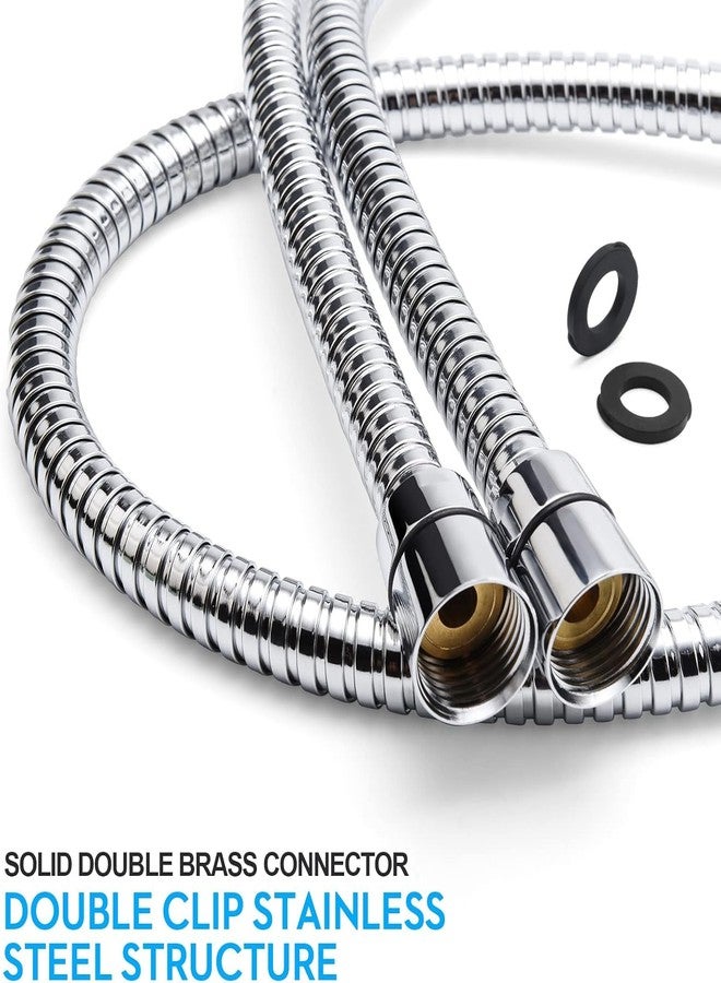 CLEANSY Stainless Steel 1 Meter Flexible Shower Hose Pipe (Chrome) | Length 1 Meter Extension - Image 3